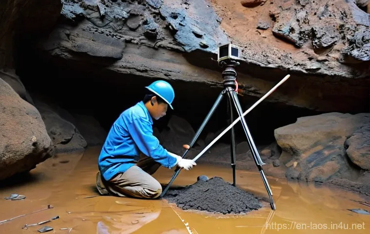 라오스 고대 동굴 벽화 - **Sacred Layers of Pak Ou Caves**
    A captivating interior view of the Pak Ou Caves in Luang Praba...