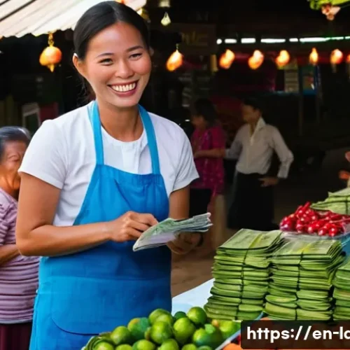 Home 31 라오스 환전 팁 - **Vibrant Independent Money Exchange in Luang Prabang:** A candid, eye-level photograph captures a f...